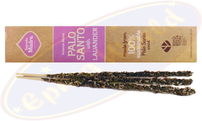 Sagrada Madre 100% Natural Smudge Räucherstäbchen Palo Santo & Lavendel