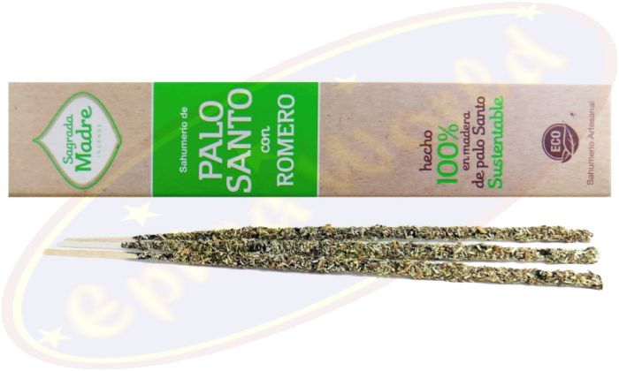 Sagrada Madre 100% Natural Smudge Räucherstäbchen Palo Santo & Rosmarin