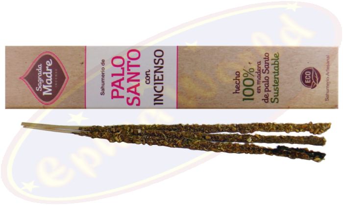 Sagrada Madre 100% Natural Smudge Räucherstäbchen Palo Santo & Weihrauch