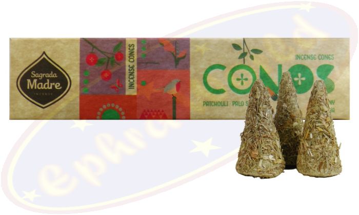 Sagrada Madre Räucherkegel Patchouli & Palo Santo