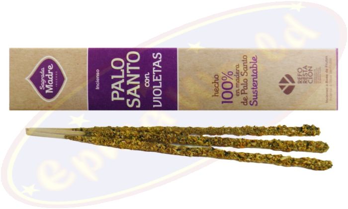 Sagrada Madre 100% Natural Smudge Räucherstäbchen Palo Santo & Veilchen