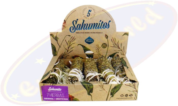 Sagrada Madre Smudge Stick Sahumito 7 Herbas/7Kräuter 5er Packung