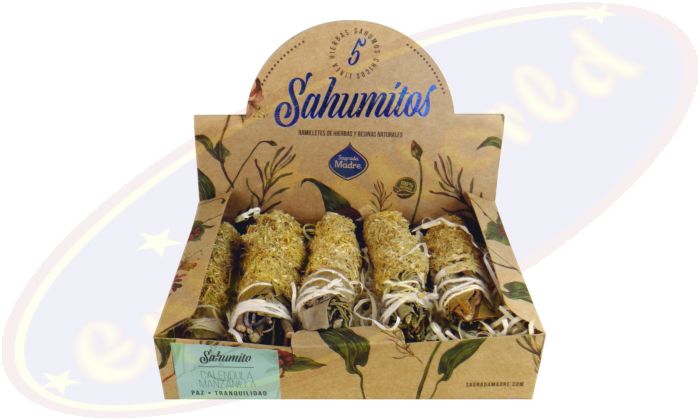 Sagrada Madre Smudge Stick Sahumito Calendula Manzanila 5er Packung