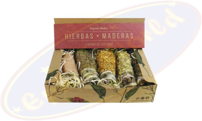 Sagrada Madre Smudge Stick 5er Set Sahumito Hierbas & Maderas/Kräuter & Hölzer