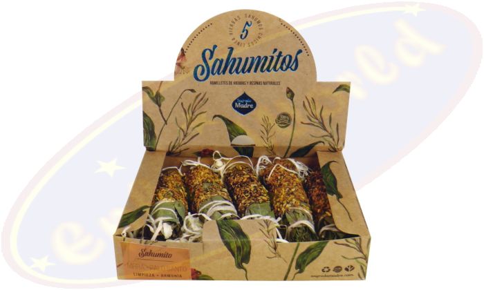 Sagrada Madre Smudge Stick Sahumito Myrrh & Palo Santo 5er Packung