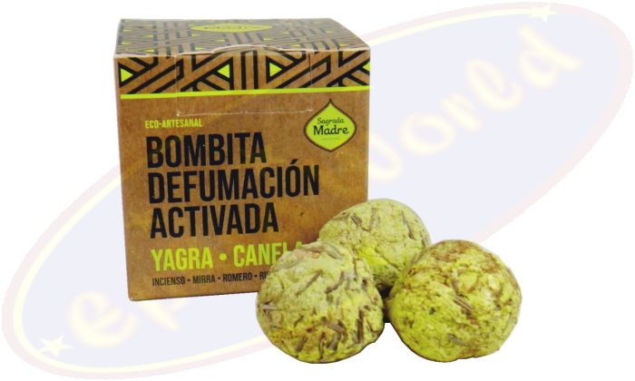 Sagrada Madre 8 aktive Defumation Räucherkugeln Yagra & Canela/Zimt