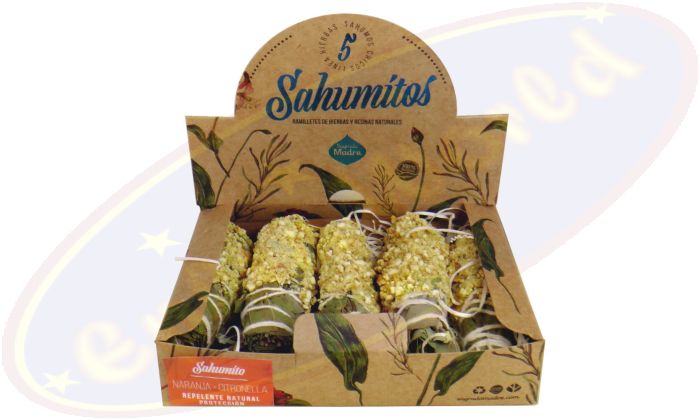 Sagrada Madre Smudge Stick Sahumito Naranja/Orange & Citronella 5er Packung