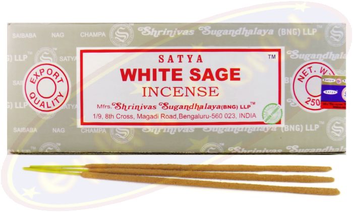Satya White Sage Big Pack Masala Räucherstäbchen 250g (BNG) LLP