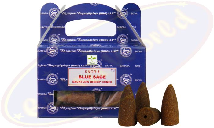 Satya Blue Sage Backflow Cones/Rückflussräucherkegel (BNG) LLP