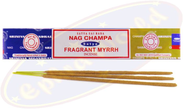 Satya Sai Baba Nag Champa & Fragrant Myrrh Combo Masala Räucherstäbchen (MUM) LLP