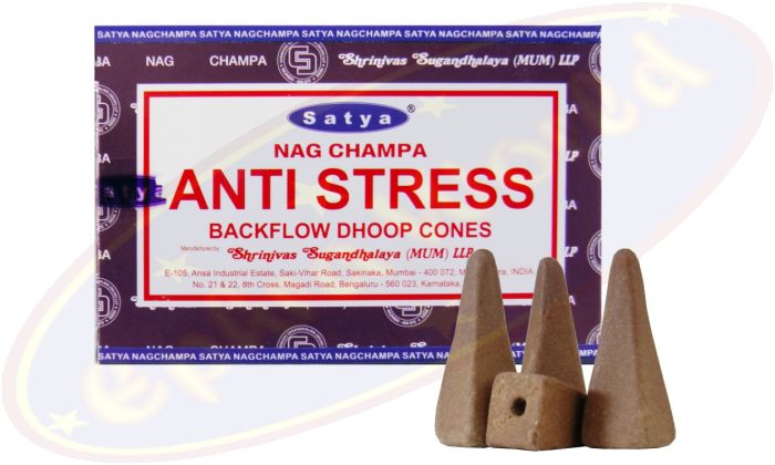 Satya Nag Champa Anti Stress Rückflussräucherkegel (MUM) LLP