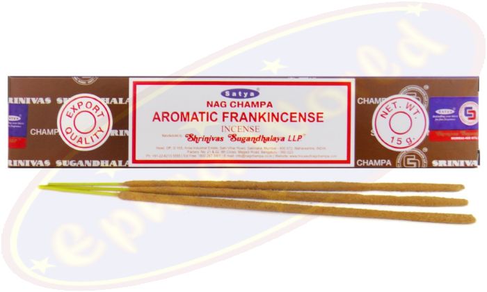 Satya Nag Champa Aromatic Frankincense (Weihrauch) Masala Räucherstäbchen (MUM) LLP