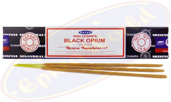 Satya Nag Champa Black Opium Masala Räucherstäbchen (MUM) LLP