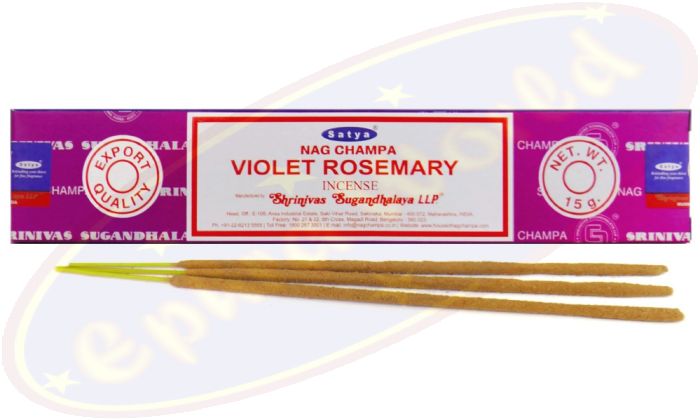 Satya Nag Champa Violet Rosemary Masala Räucherstäbchen (MUM) LLP