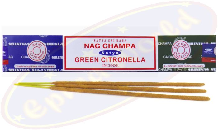 Satya Sai Baba Nag Champa & Green Citronella Combo Masala Räucherstäbchen (MUM) LLP