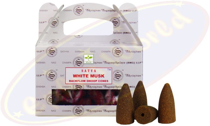 Satya White Musk/Moschus Backflow Cones/Rückflussräucherkegel (BNG) LLP