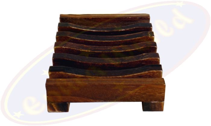 Seifenablage braun aus Holz 10,5x7,5cm