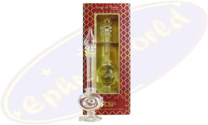 Song Of India Ayurveda Oil in mundgeblasener Glasflasche Rose