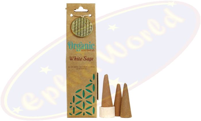 Song Of India Organic Goodness XL Räucherkegel White Sage