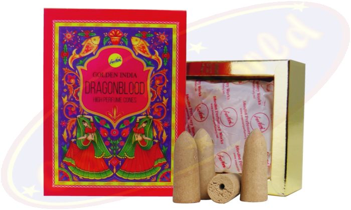 Sree Vani Golden India Backflow Cones/Rückflussräucherkegel Dragonblood