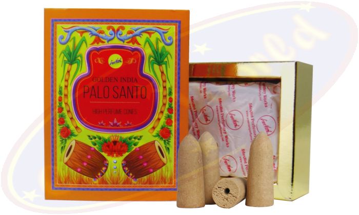 Sree Vani Golden India Backflow Cones/Rückflussräucherkegel Palo Santo