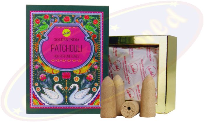 Sree Vani Golden India Backflow Cones/Rückflussräucherkegel Patchouli
