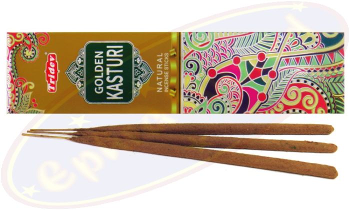 Tridev Golden Kasturi (Moschus) Natural Jumbo Masala Räucherstäbchen