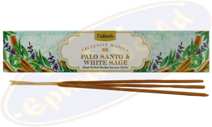 Tulasi Exclusiv Masala Räucherstäbchen Palo Santo & White Sage