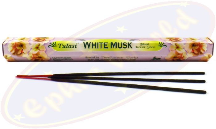 Tulasi White Musk (Moschus) Räucherstäbchen