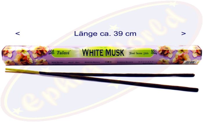 Tulasi White Musk (Moschus) XL Räucherstäbchen