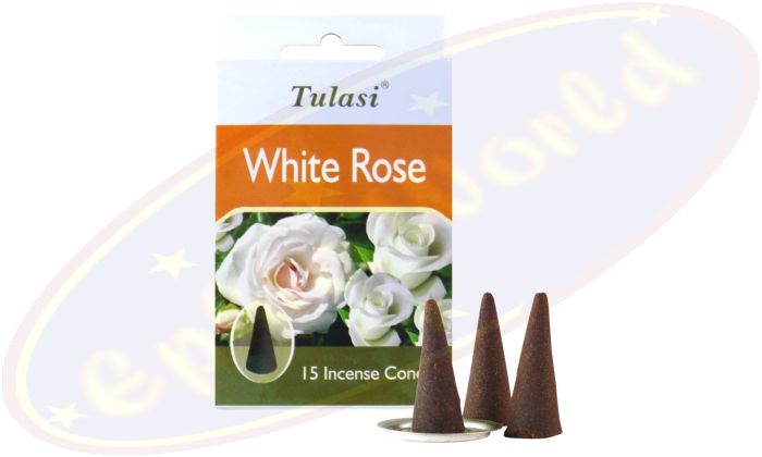 Tulasi White Rose Räucherkegel