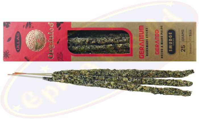 Ullas Organico Geranium 100% Natural Smudge Räucherstäbchen