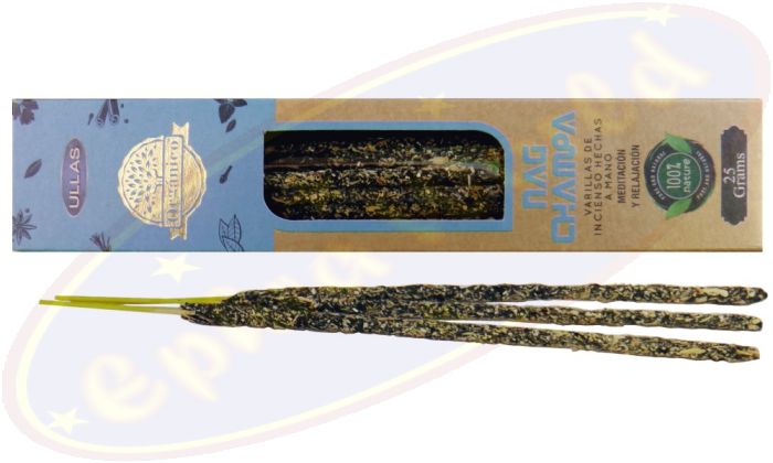 Ullas Organico Nag Champa 100% Natural Smudge Räucherstäbchen