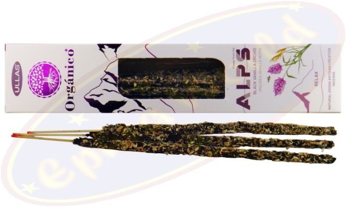 Ullas Organico Alps Black Vanilla Orchid Natural Smudge Räucherstäbchen