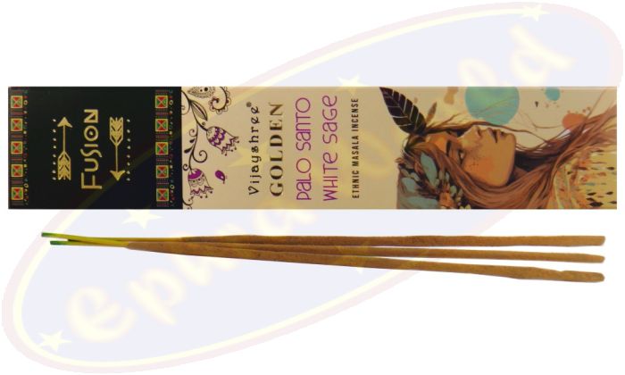 Vijayshree Fusion Golden Palo Santo & White Sage Masala Räucherstäbchen