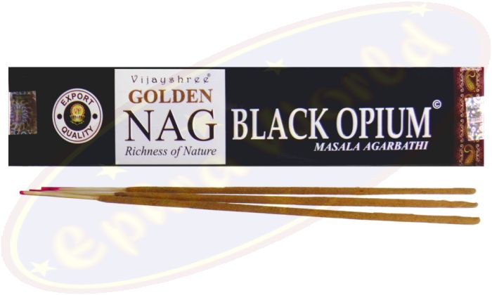 Vijayshree Golden Nag Black Opium Masala Räucherstäbchen