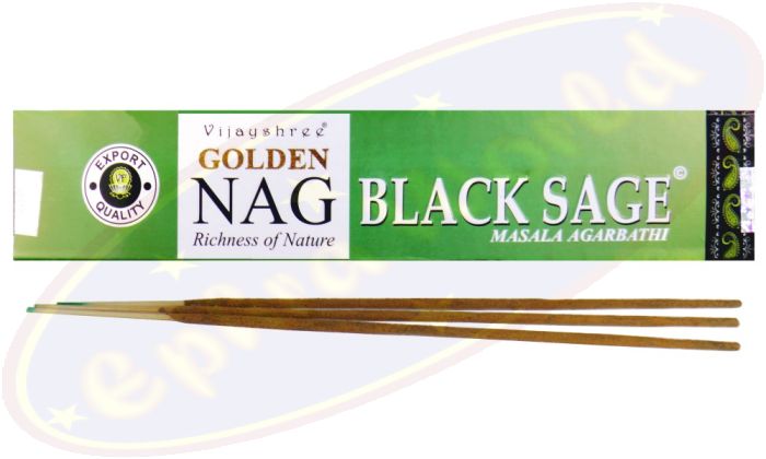 Vijayshree Golden Nag Black Sage Masala Räucherstäbchen