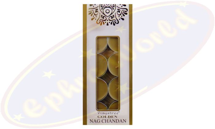 Vijayshree Golden Nag Chandan Duftteelichte 10x10g
