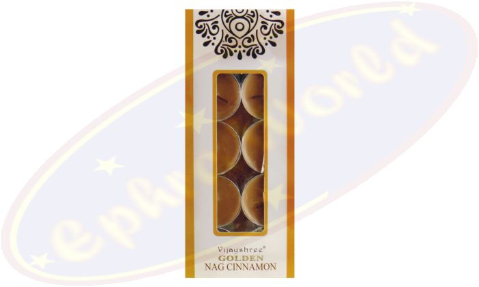 Vijayshree Golden Nag Cinnamon/Zimt Duftteelichte 10x10g