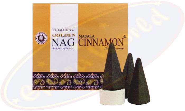 Vijayshree Golden Nag Cinnamon/Zimt Räucherkegel