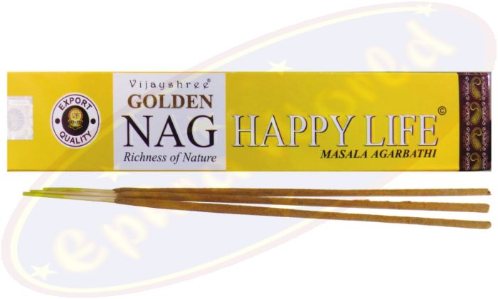Vijayshree Golden Nag Happy Life Masala Räucherstäbchen
