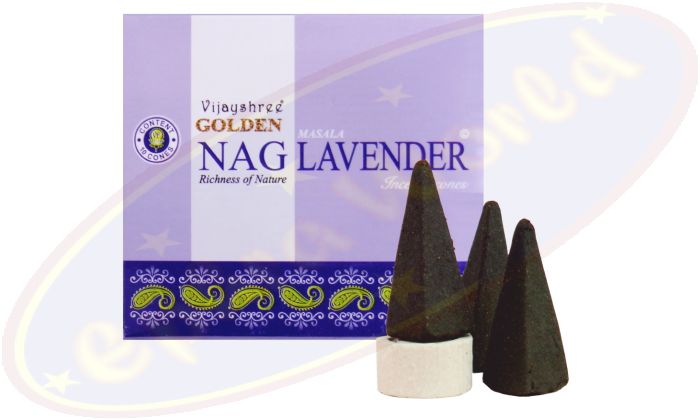 Vijayshree Golden Nag Lavender Räucherkegel