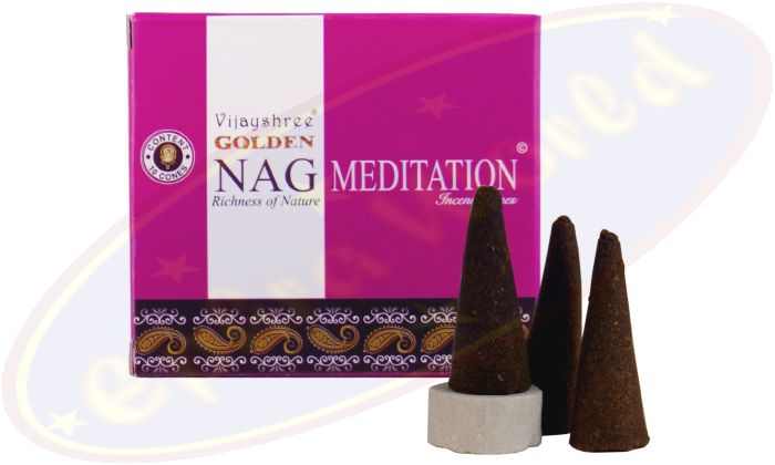 Vijayshree Golden Nag Meditation Räucherkegel