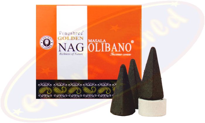 Vijayshree Golden Nag Olibanum/Weihrauch Räucherkegel