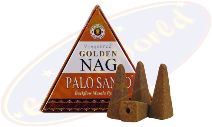 Vijayshree Golden Nag Palo Santo Rückflussräucherkegel