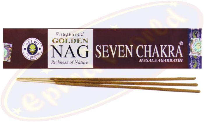 Vijayshree Golden Nag Seven Chakras Masala Räucherstäbchen
