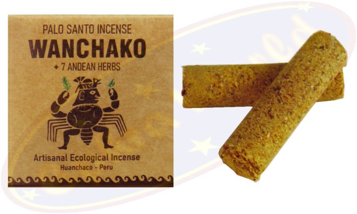 Wanchako Palo Santo & 7 Anden Kräuter Räucherröllchen Gepresst 4er