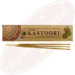 Goloka natürliche Masala Räucherstäbchen Kastoori (Moschus)