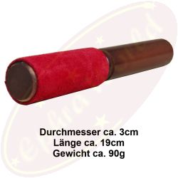 Reibeklöppel/schläger Reibo rot Wildleder 19cm für Klangschalen