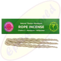 Natural Tibetan Himalayan Rope Incense/Räucherschnüre 3. Chakra